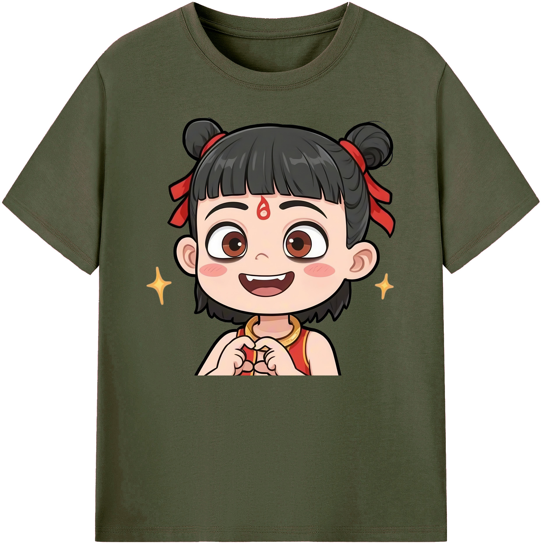 （画像用） Ne Zha 2 ナタ 魔童の大暴れ 綿100％ メンズ半袖Tシャツ｜肌触りやわらか＆通気性